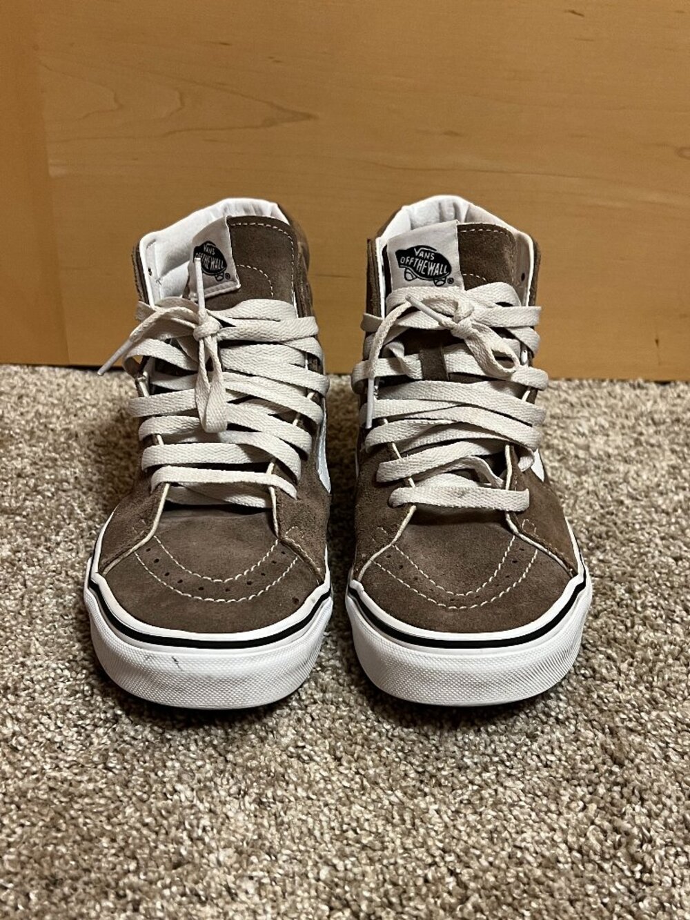Vans Men's Brown Old Skool High Top Sneakers: Men's 6 / Women's 7.5
